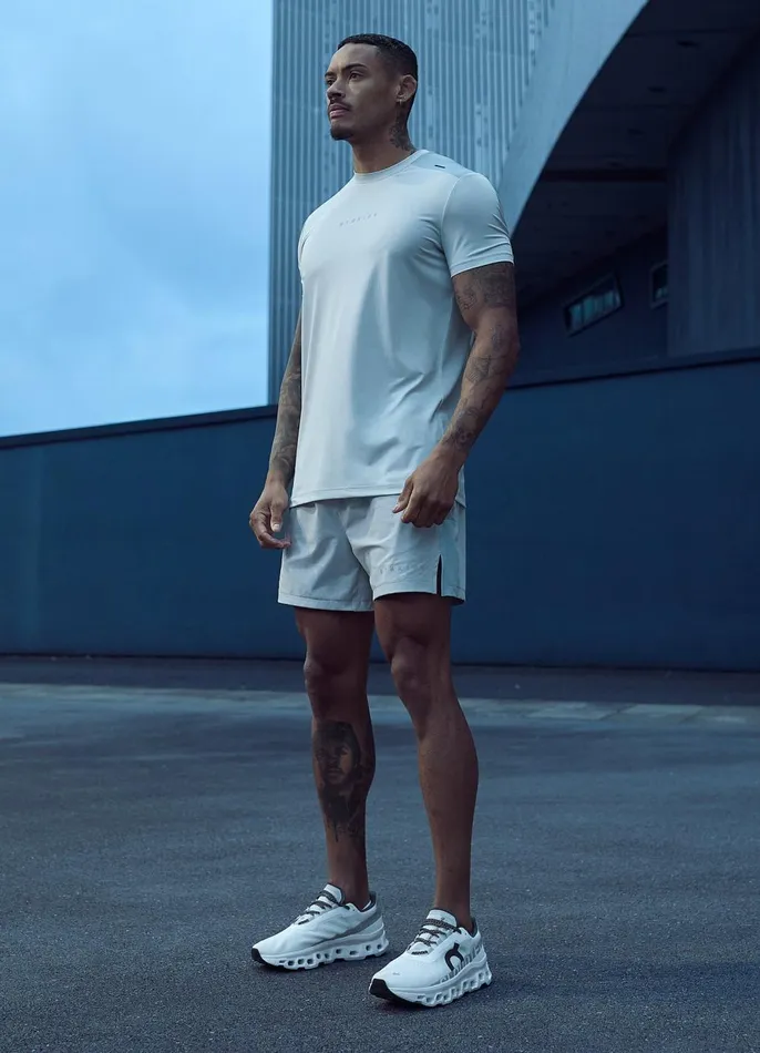 Gym King Gymwear Men React Tee 8211 Light Grey