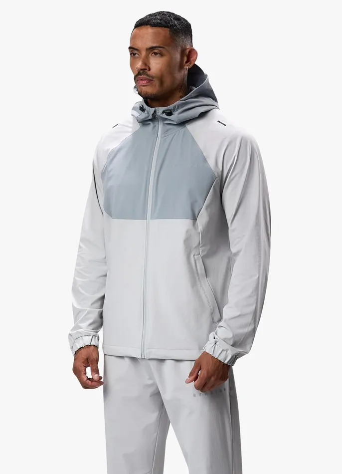 Gym King Gymwear Men React Woven Jacket 8211 Light Grey