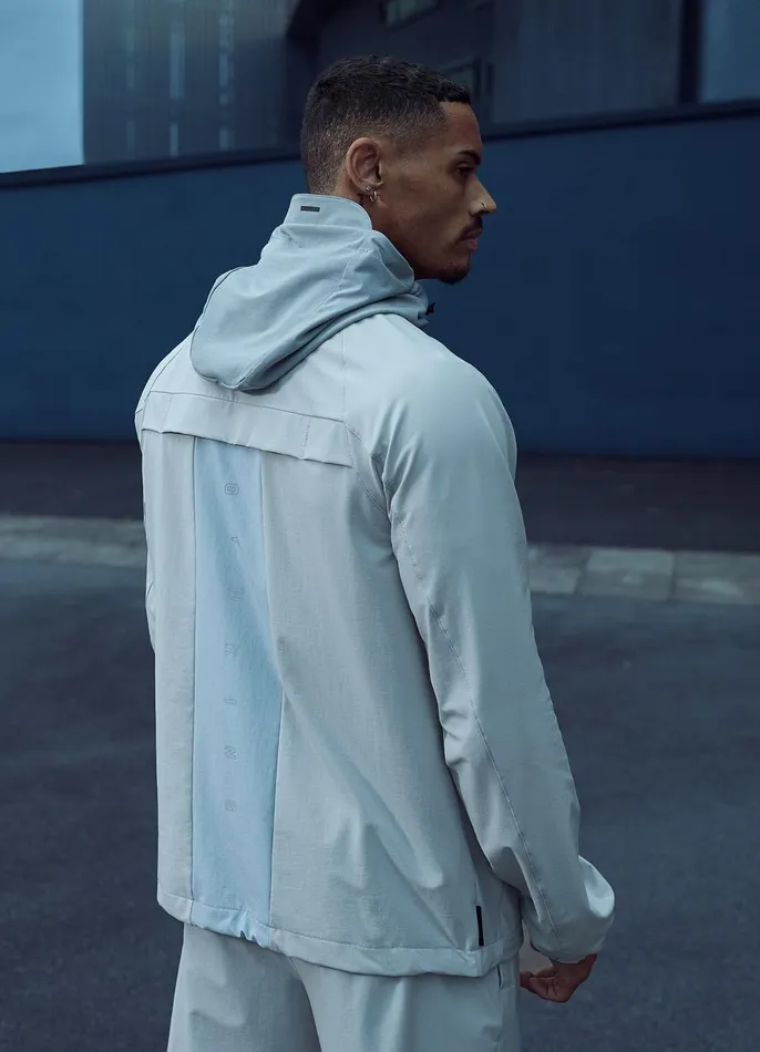 Gym King Gymwear Men React Woven Jacket 8211 Light Grey