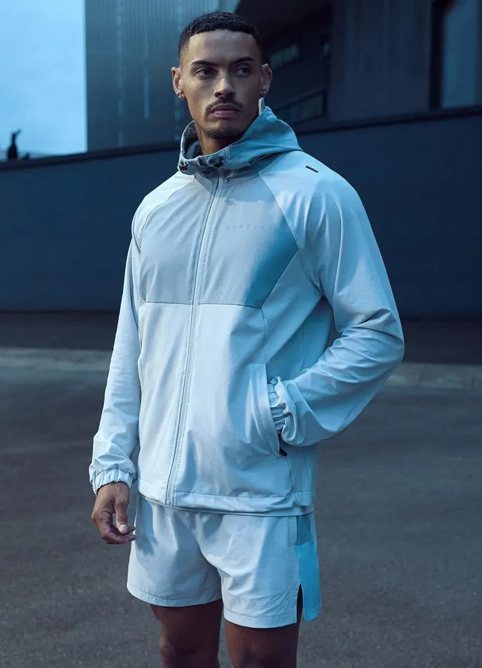 Gym King Gymwear Men React Woven Jacket 8211 Light Grey