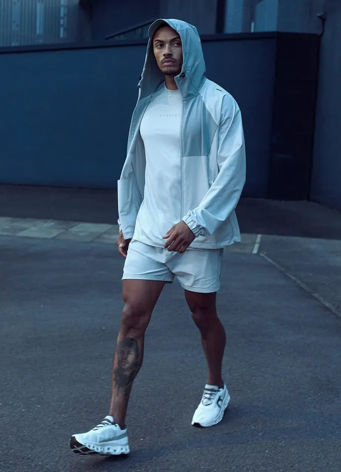 Gym King Gymwear Men React Woven Jacket 8211 Light Grey