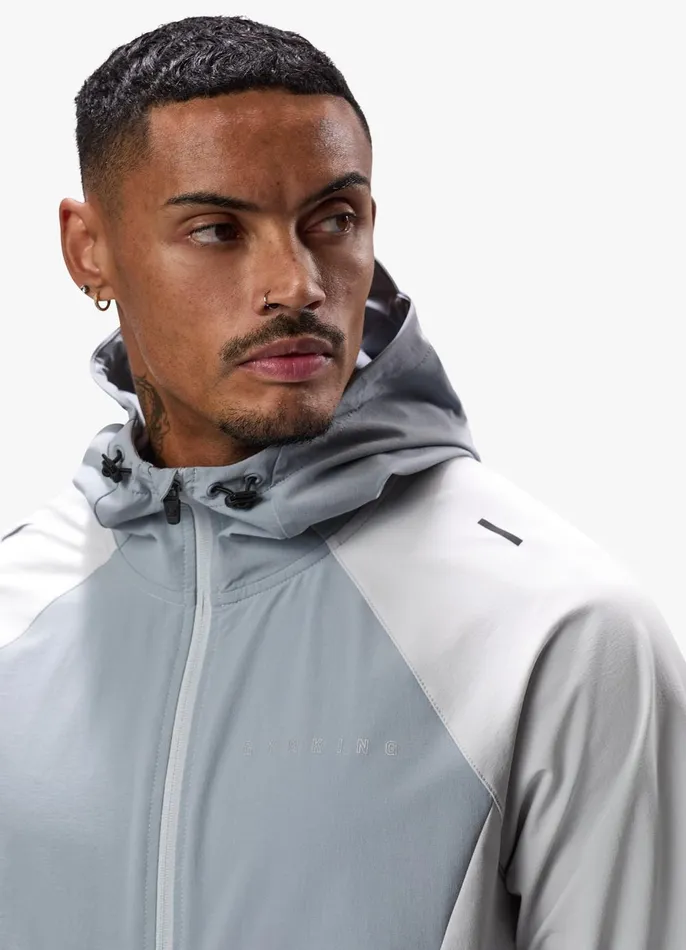 Gym King Gymwear Men React Woven Jacket 8211 Light Grey
