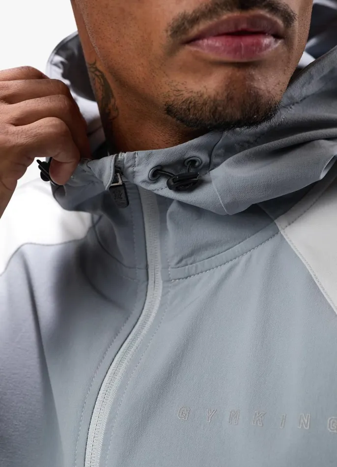 Gym King Gymwear Men React Woven Jacket 8211 Light Grey