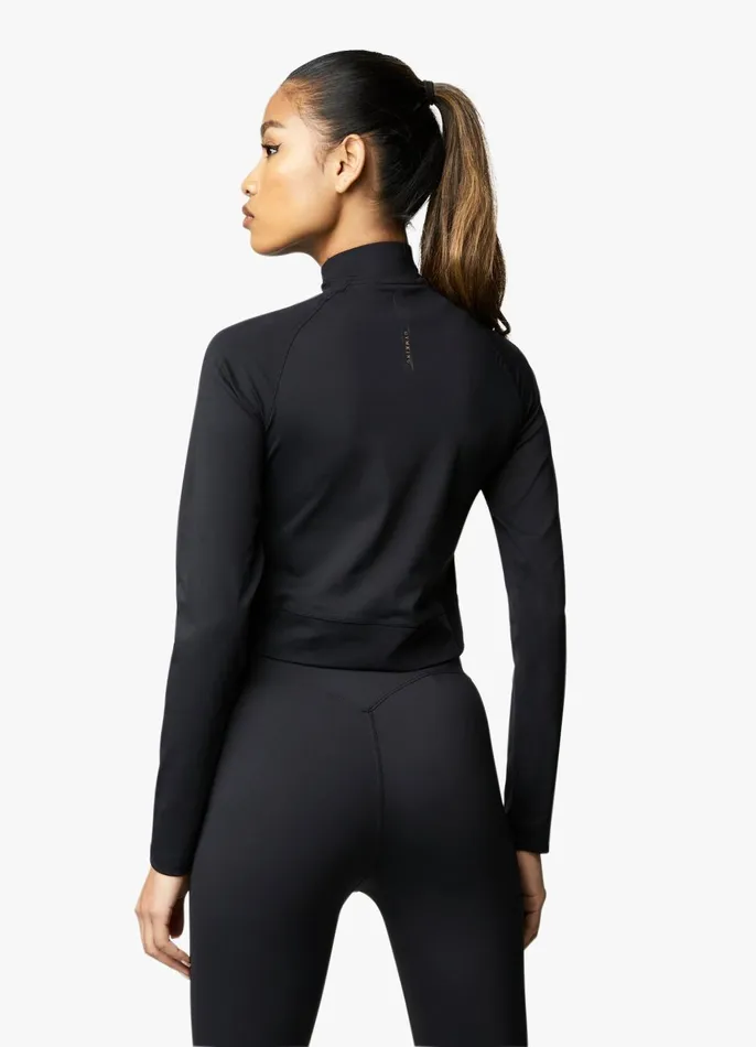 Gym King Gymwear Women 14 Zip Funnel 8211 BlackRose Gold