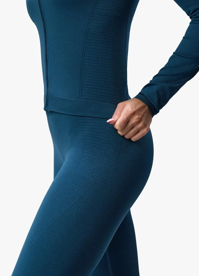 Gym King Gymwear Women Results 20 Seamless Full Zip Funnel 8211 Teal