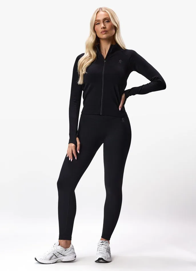 Gym King Gymwear Women Sculpt Seamless Full Zip 8211 Black