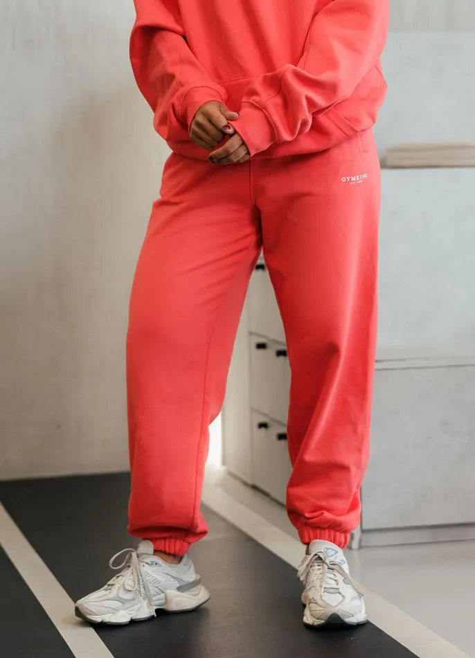 Gym King Joggers Women Established Relaxed Fit Jogger 8211 Coral Red