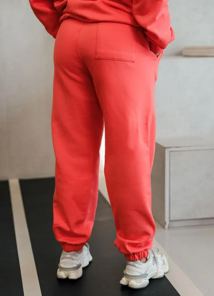 Gym King Joggers Women Established Relaxed Fit Jogger 8211 Coral Red