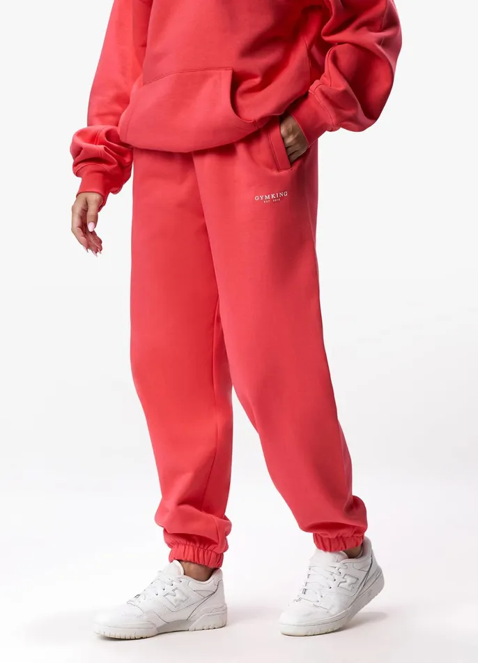 Gym King Joggers Women Established Relaxed Fit Jogger 8211 Coral Red