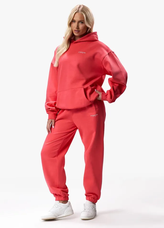 Gym King Joggers Women Established Relaxed Fit Jogger 8211 Coral Red