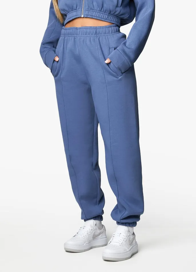 Gym King Joggers Women Powered By Belief Sweatpants 8211 Blue Steel