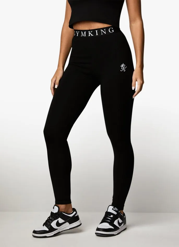 Gym King Leggings Women Linear Tape Legging 8211 Black