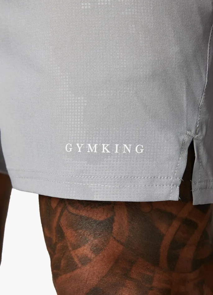 Gym King Shorts Men Debossed Camo Short 5034 8211 Cloudy Grey