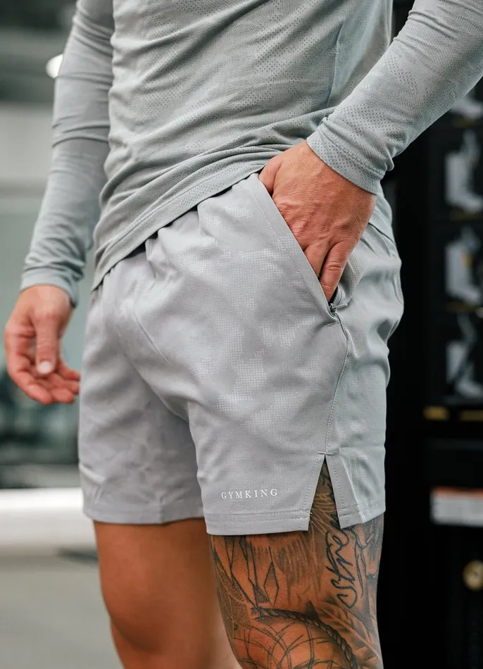 Gym King Shorts Men Debossed Camo Short 5034 8211 Cloudy Grey