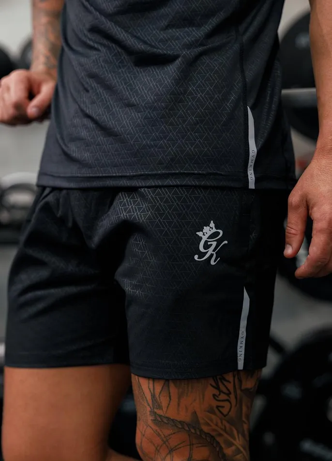 Gym King Shorts Men Debossed Energy Short 8211 6034 8211 Black AOP