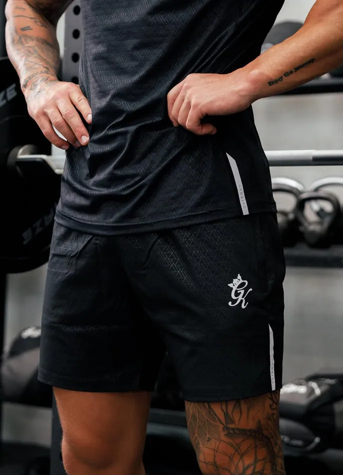 Gym King Shorts Men Debossed Energy Short 8211 6034 8211 Black AOP