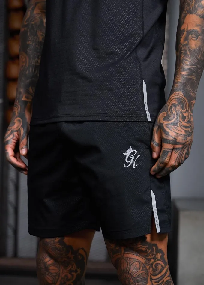 Gym King Shorts Men Debossed Energy Short 8211 6034 8211 Black AOP
