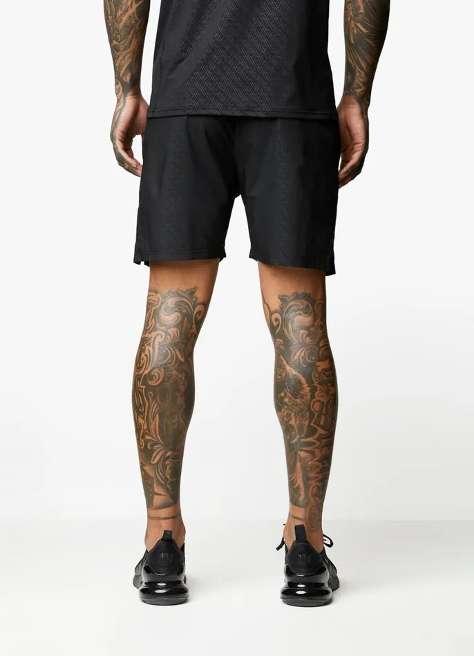 Gym King Shorts Men Debossed Energy Short 8211 6034 8211 Black AOP