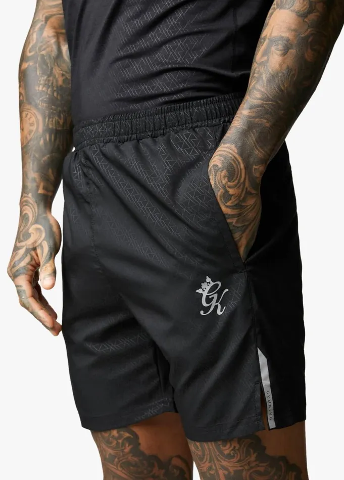 Gym King Shorts Men Debossed Energy Short 8211 6034 8211 Black AOP