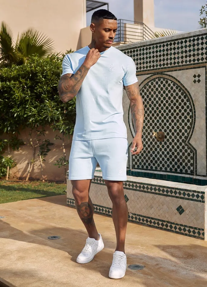 Gym King Shorts Men Fundamental Fleece Short 8211 Cloud Blue