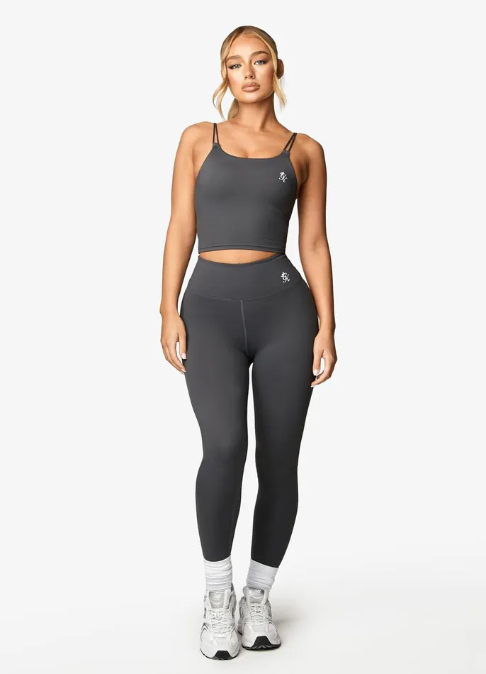 Gym King Sports Bras Women 365 Long Line Tank 8211 Oyster Grey