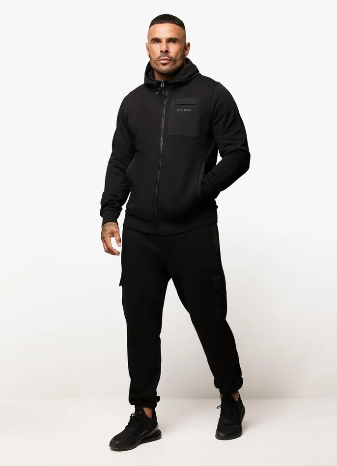 Gym King Sweatshirts and Hoodies Men Eclipse FZ Hood 8211 Black