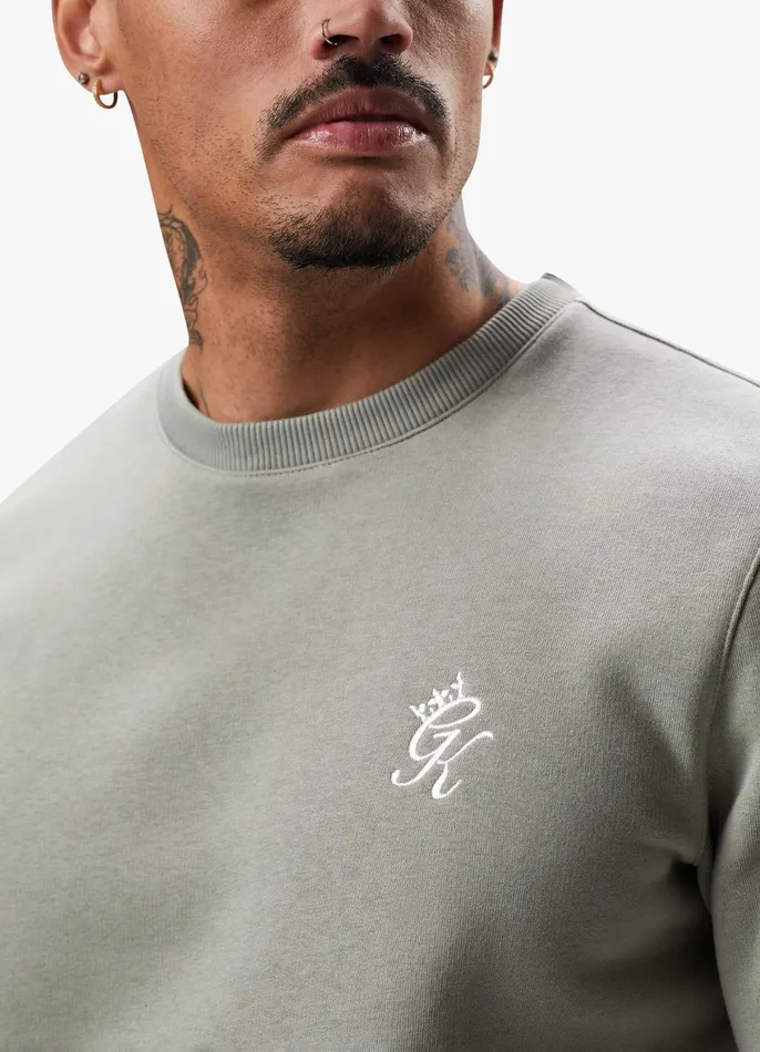 Gym King Sweatshirts and Hoodies Men Fundamental Fleece Crew 8211 Soft Khaki