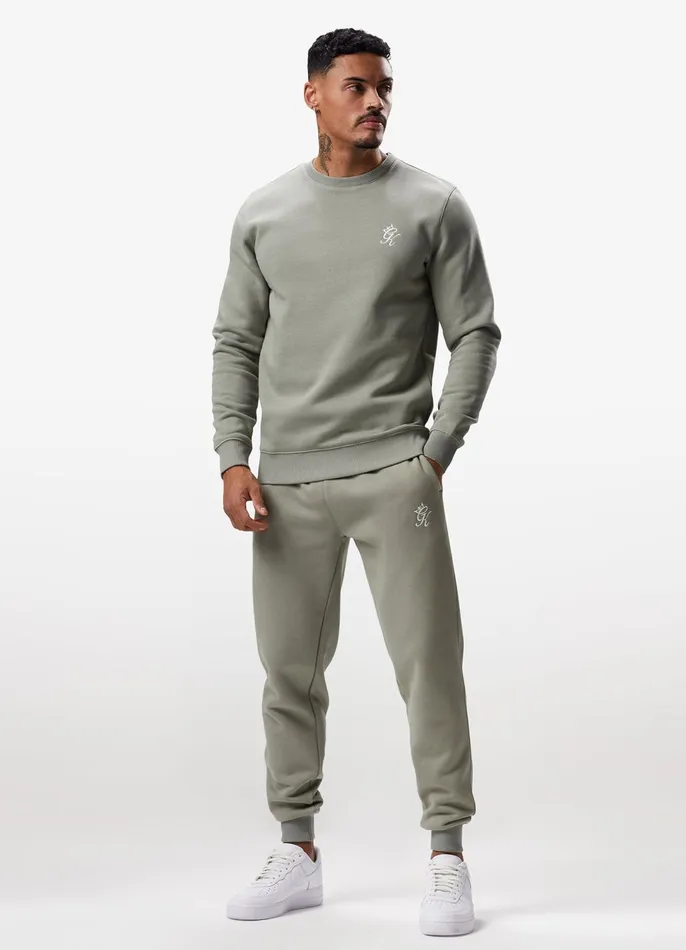 Gym King Sweatshirts and Hoodies Men Fundamental Fleece Crew 8211 Soft Khaki