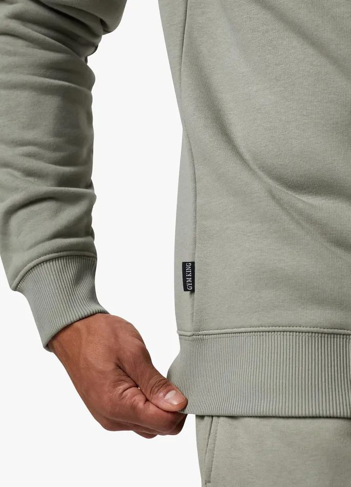 Gym King Sweatshirts and Hoodies Men Fundamental Fleece Crew 8211 Soft Khaki