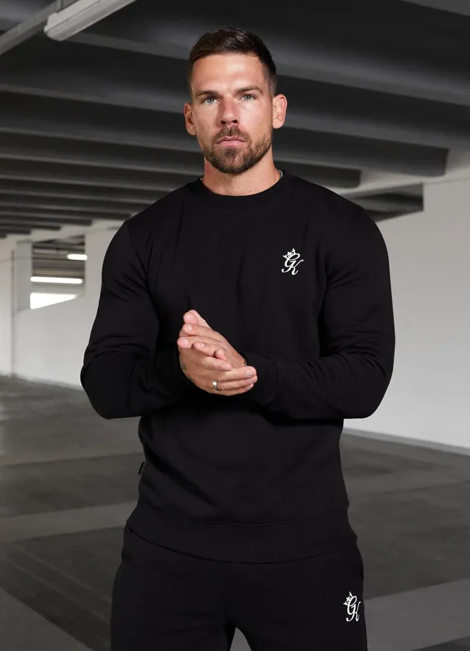 Gym King Sweatshirts and Hoodies Men Fundamental Fleece Sweatshirt 8211 Black