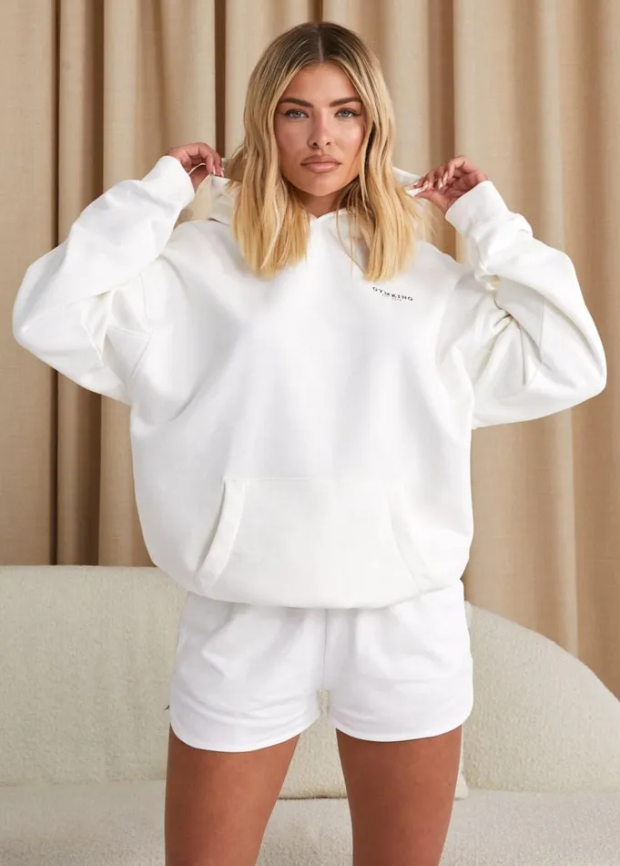 Gym King Sweatshirts and Hoodies Women Established Relaxed Fit Hood 8211 Cream