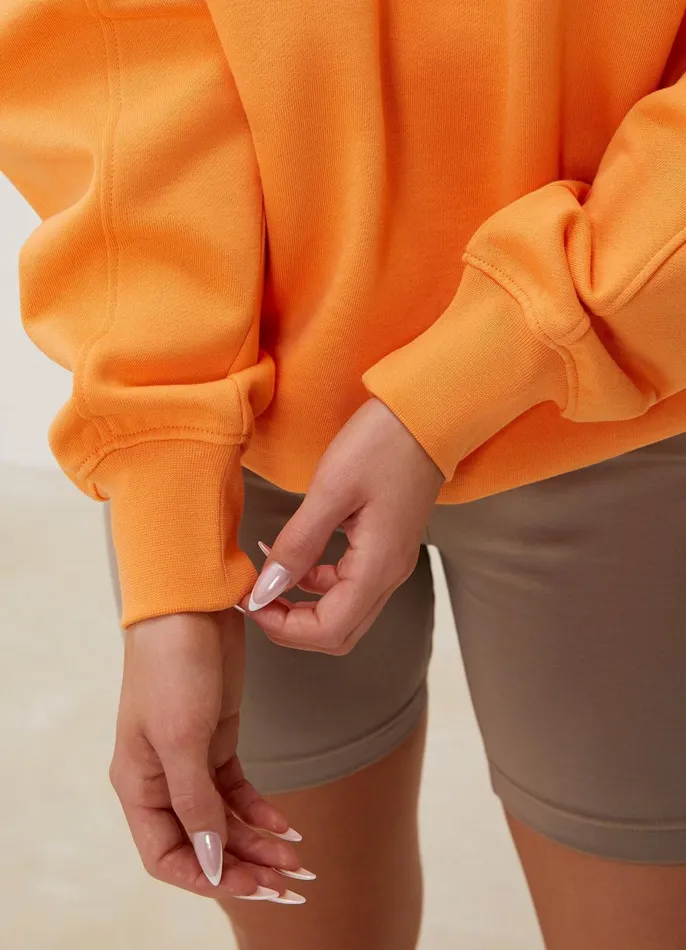Gym King Sweatshirts and Hoodies Women Spirit Of Summer Drop Sleeved Crew 8211 Papaya Orange