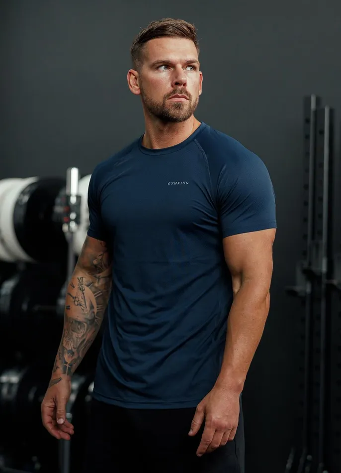 Gym King TShirts Men Energy Linear Tee 8211 Navy
