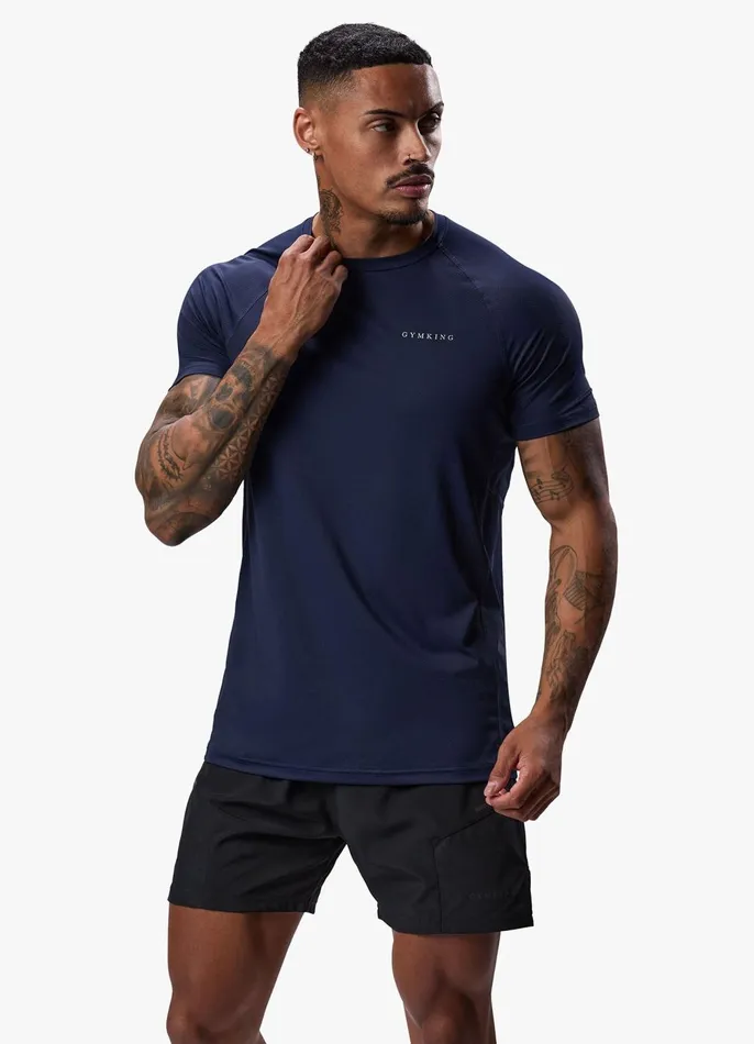 Gym King TShirts Men Energy Linear Tee 8211 Navy