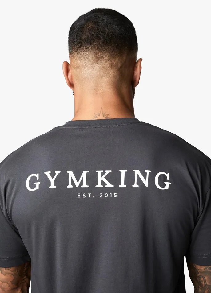 Gym King TShirts Men Established Tee 8211 Dark Pewter