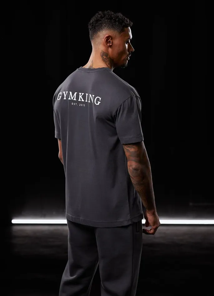 Gym King TShirts Men Established Tee 8211 Dark Pewter