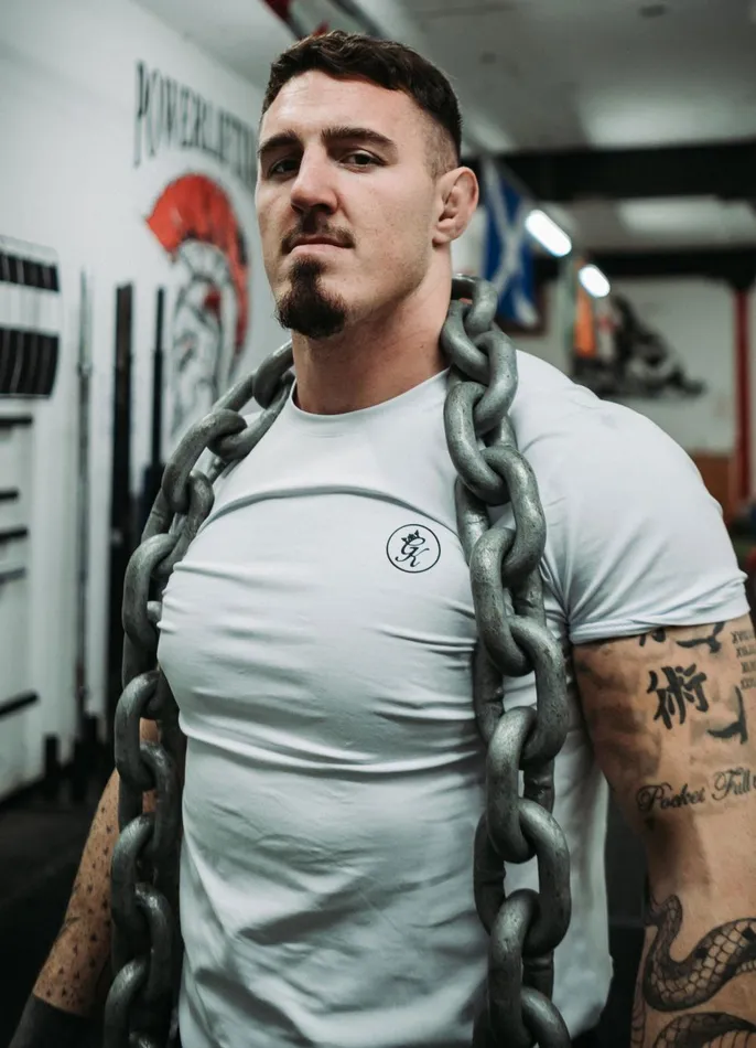 Gym King TShirts Men Nothing Beats Belief Tee 8211 White