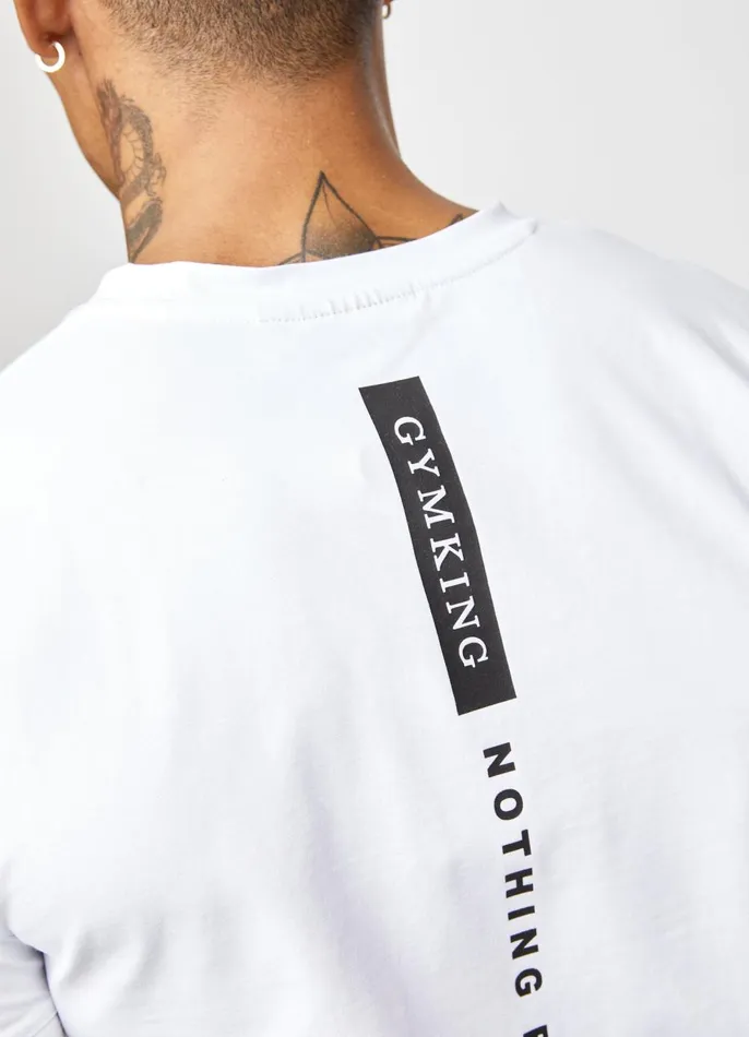 Gym King TShirts Men Nothing Beats Belief Tee 8211 White
