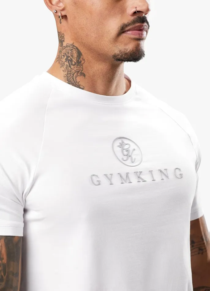 Gym King TShirts Men Pro Logo Jersey Tee 8211 White