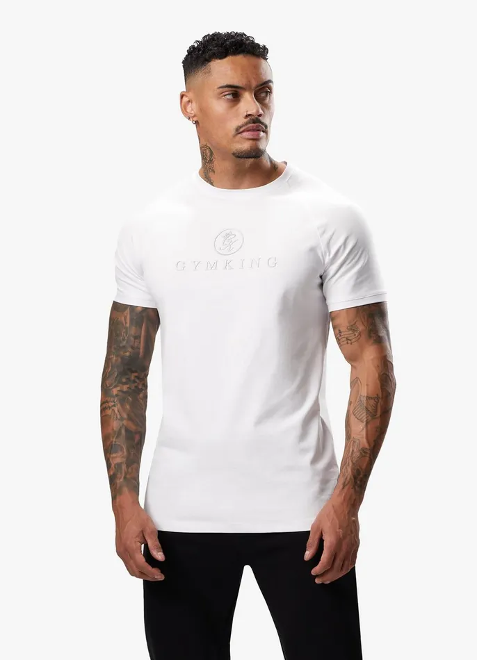Gym King TShirts Men Pro Logo Jersey Tee 8211 White