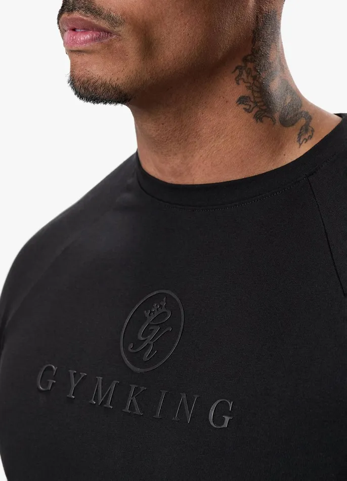 Gym King TShirts Men Pro Logo Tee 8211 BlackBlack