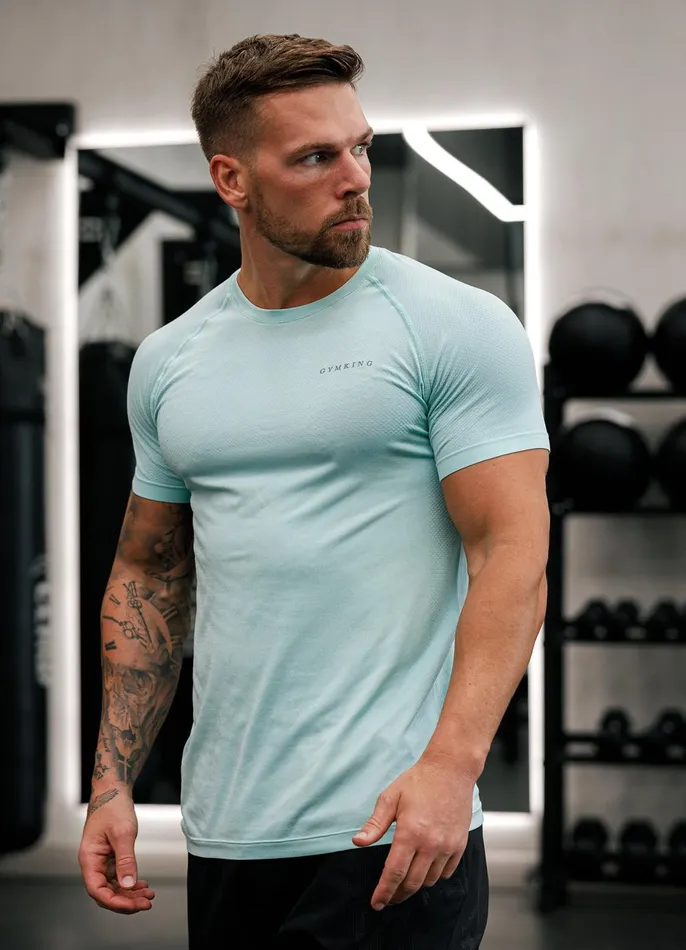 Gym King TShirts Men Seamless Tee 8211 Mineral Green
