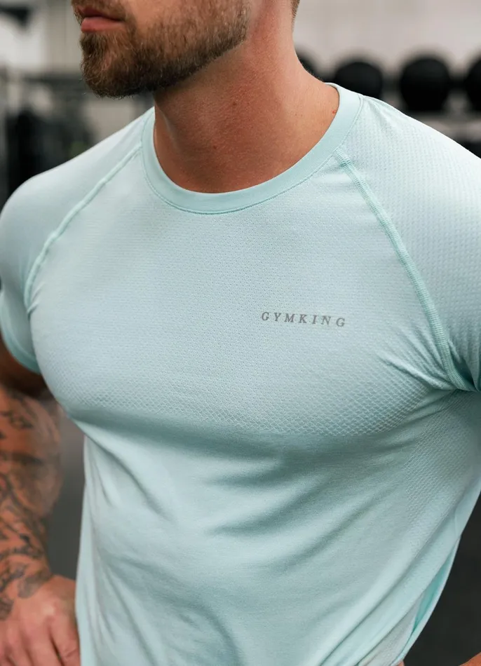 Gym King TShirts Men Seamless Tee 8211 Mineral Green