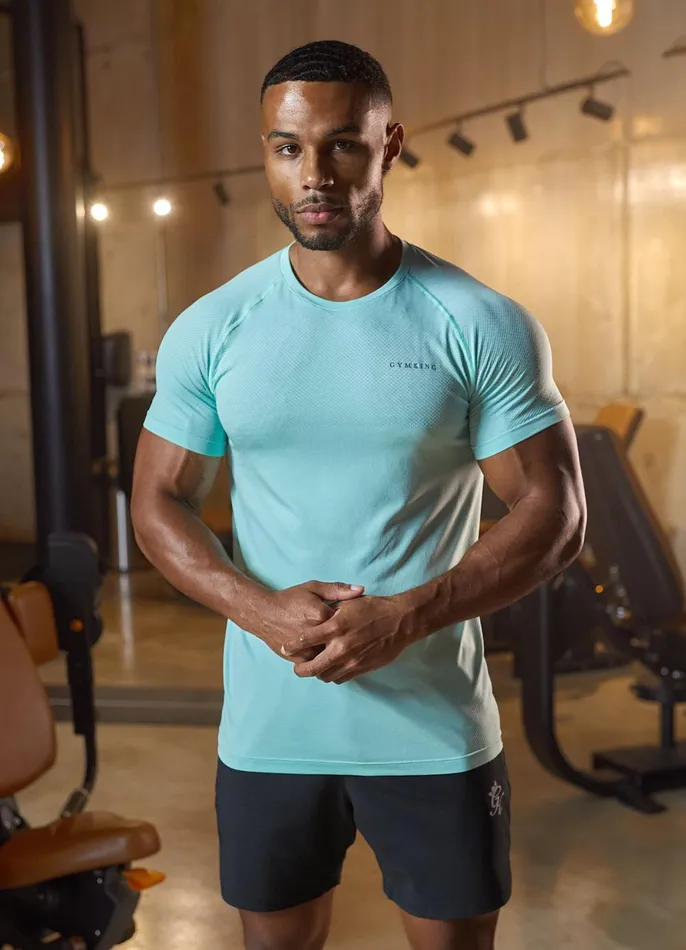 Gym King TShirts Men Seamless Tee 8211 Mineral Green