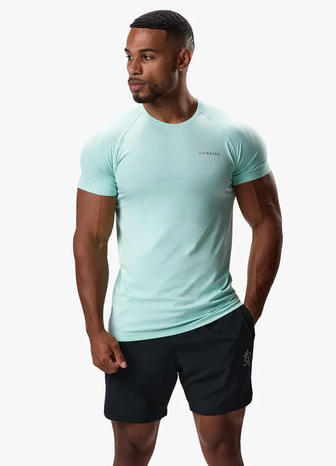 Gym King TShirts Men Seamless Tee 8211 Mineral Green