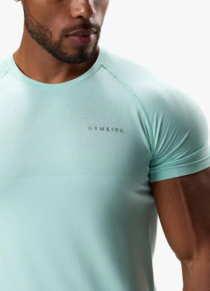Gym King TShirts Men Seamless Tee 8211 Mineral Green