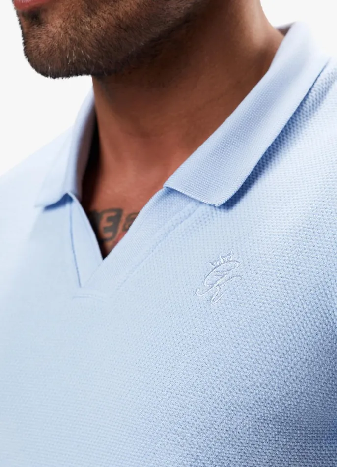 Gym King TShirts Men Signature Texture Polo 8211 Cloud Blue
