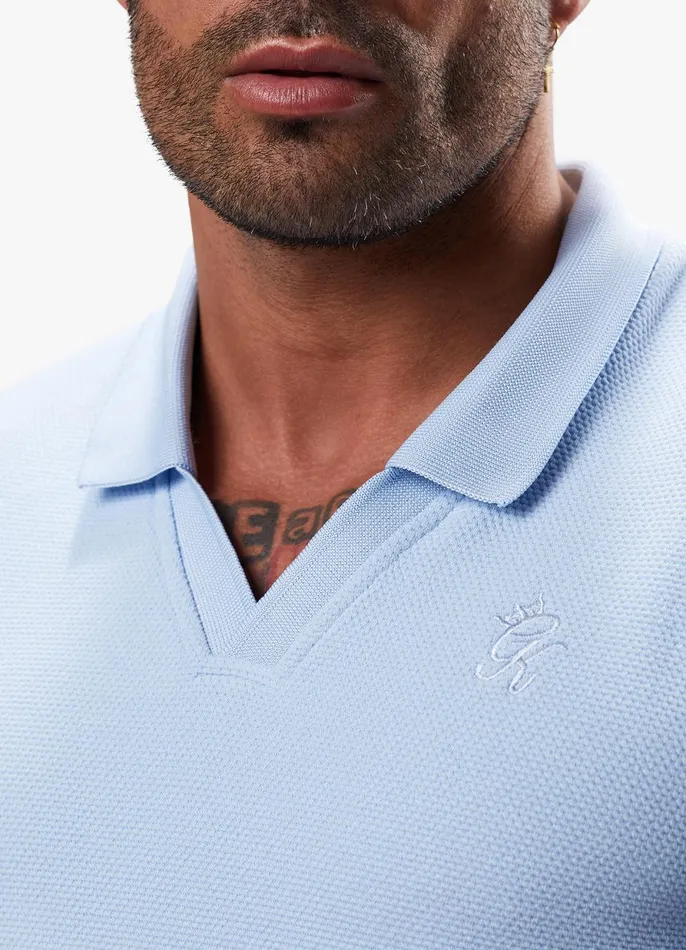 Gym King TShirts Men Signature Texture Polo 8211 Cloud Blue