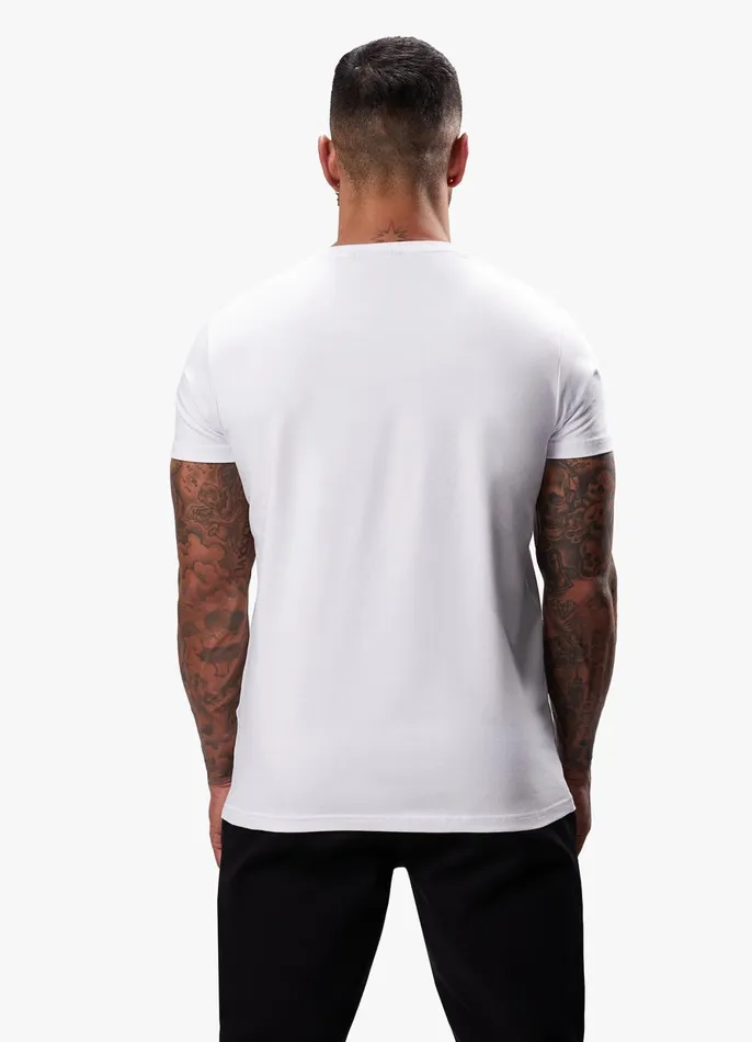 Gym King TShirts Men Split Linear Tee 8211 White