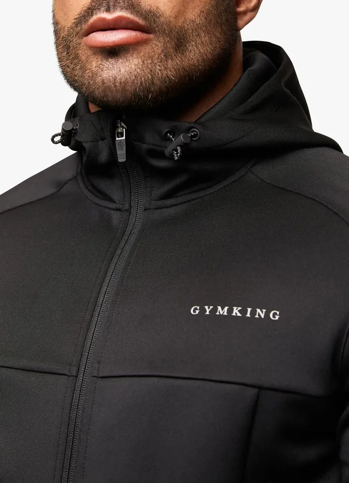 Gym King Tracksuit Tops Men Eclipse Poly FZ Hood 8211 Black